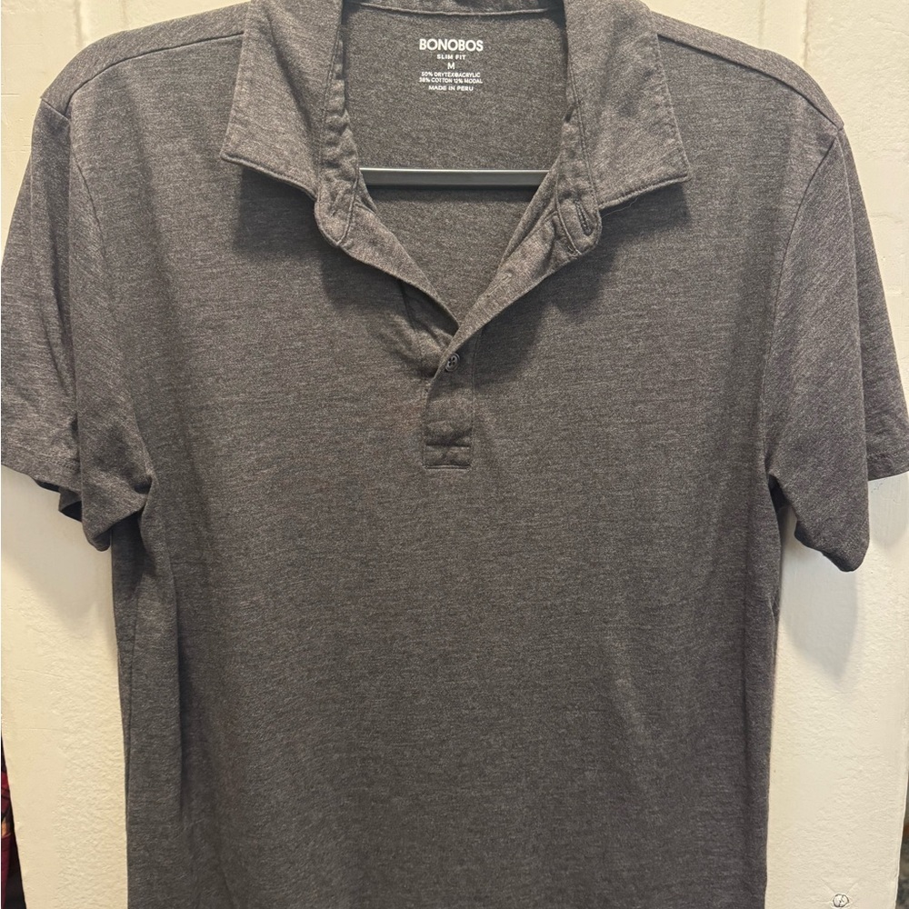 Bonobos Gray Polo Shirt (slim fit)